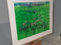 Aquarel, maya wildevuur (1944-2023), bloemenveld, 1991 - afbeelding 3 van  9