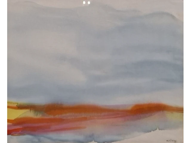Aquarel maya wildevuur (1944-2023), compositie, bouwjaar 1987 - afbeelding 1 van  9