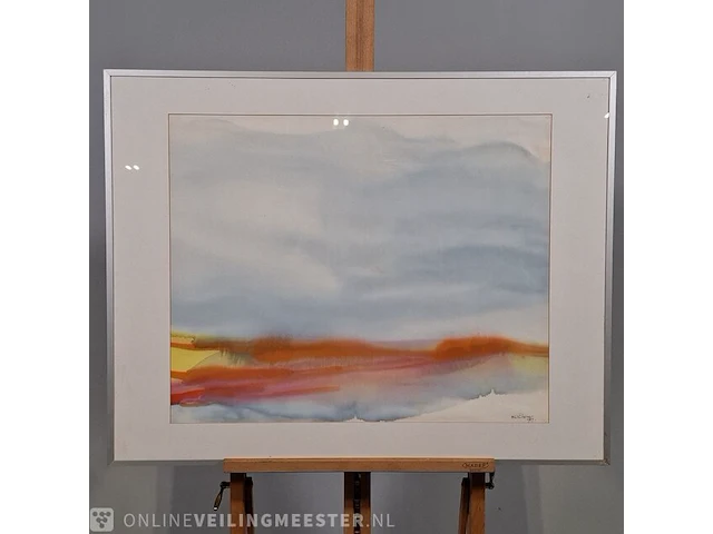 Aquarel maya wildevuur (1944-2023), compositie, bouwjaar 1987 - afbeelding 2 van  9