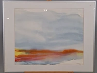 Aquarel maya wildevuur (1944-2023), compositie, bouwjaar 1987 - afbeelding 2 van  9