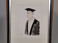 Aquarel maya wildevuur (1944-2023), hoogleraar, bouwjaar 2005 - afbeelding 2 van  9