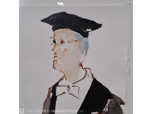 Aquarel maya wildevuur (1944-2023), hoogleraar, bouwjaar 2005 - afbeelding 4 van  9
