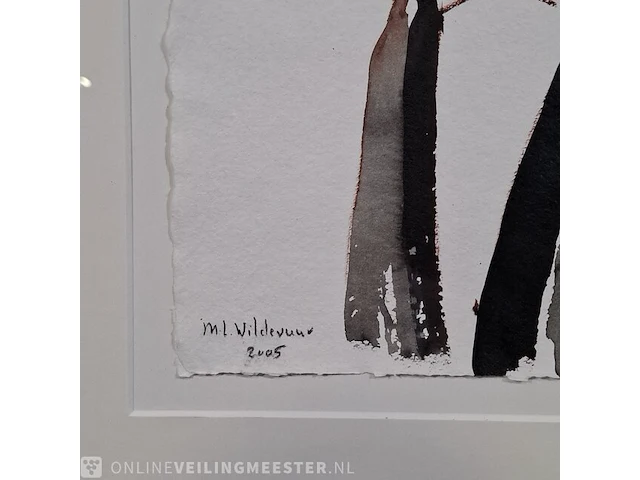 Aquarel maya wildevuur (1944-2023), hoogleraar, bouwjaar 2005 - afbeelding 6 van  9