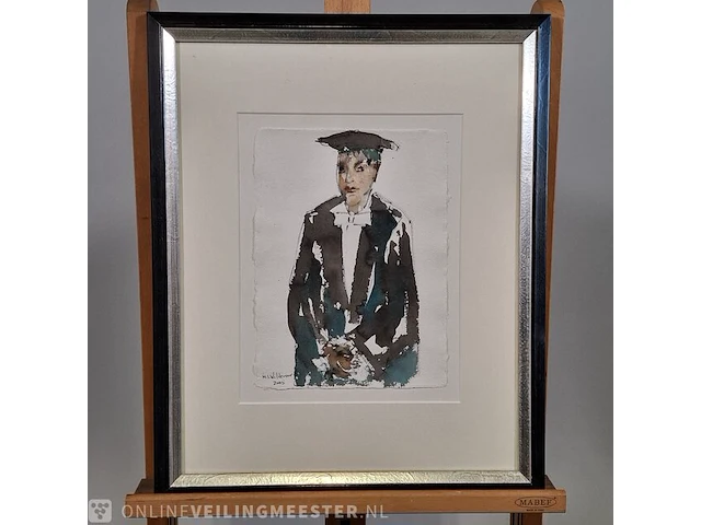 Aquarel maya wildevuur (1944-2023), hoogleraar, bouwjaar 2005 - afbeelding 2 van  17