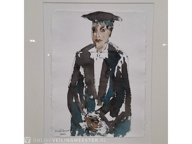 Aquarel maya wildevuur (1944-2023), hoogleraar, bouwjaar 2005 - afbeelding 3 van  17