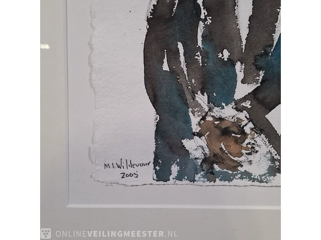 Aquarel maya wildevuur (1944-2023), hoogleraar, bouwjaar 2005 - afbeelding 6 van  17