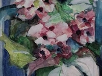 Aquarel maya wildevuur (1944-2023), hortensia, bouwjaar 1990 - afbeelding 1 van  9