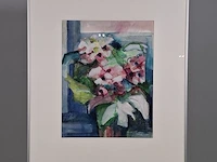 Aquarel maya wildevuur (1944-2023), hortensia, bouwjaar 1990 - afbeelding 2 van  9