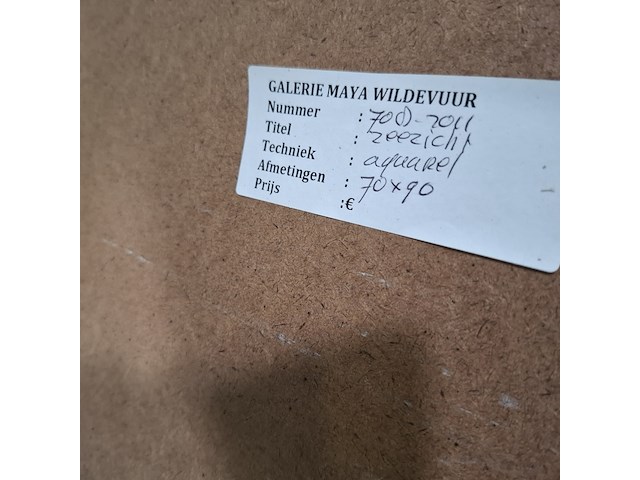 Aquarel, maya wildevuur (1944-2023), zeezicht, 1989 - afbeelding 9 van  9