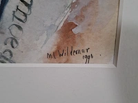Aquarel, maya wildevuur, bos radijs op krant, 1996 - afbeelding 4 van  9