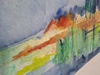 Aquarel, maya wildevuur, waterland, 1990 - afbeelding 4 van  9