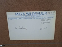 Aquarel, maya wildevuur, waterland, 1990 - afbeelding 9 van  9