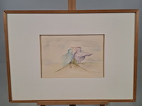 Aquarel, p. hovens greve, vogelpersonen, 1979 - afbeelding 1 van  10
