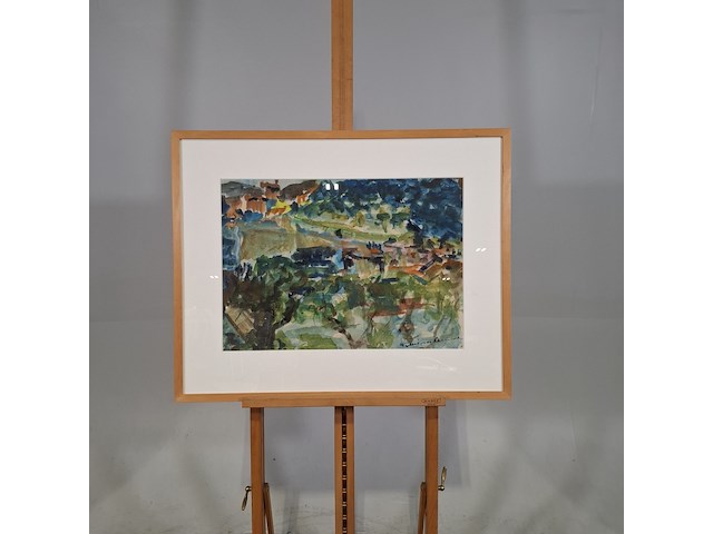 Aquarel, r. de leeuwen, bij avignon frankrijk - afbeelding 1 van  6