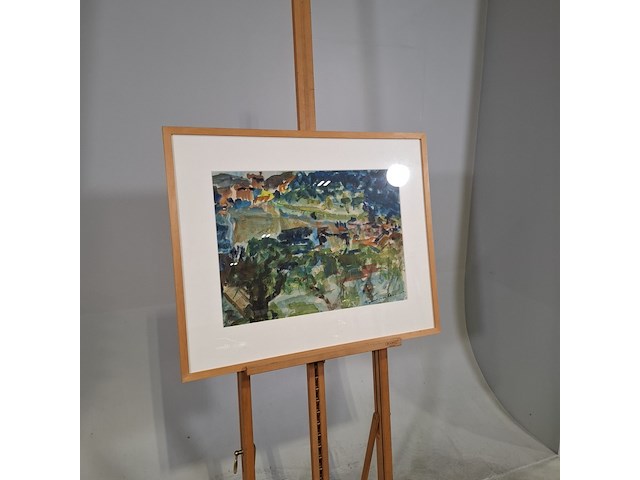 Aquarel, r. de leeuwen, bij avignon frankrijk - afbeelding 2 van  6