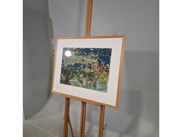 Aquarel, r. de leeuwen, bij avignon frankrijk - afbeelding 3 van  6