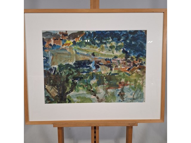 Aquarel, r. de leeuwen, bij avignon frankrijk - afbeelding 4 van  6