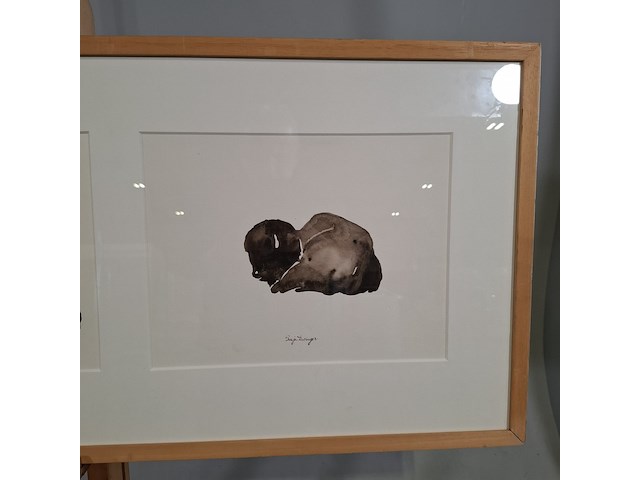 Aquarel, sonja dwinger, bizons - afbeelding 2 van  9