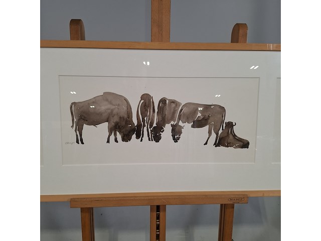 Aquarel, sonja dwinger, bizons - afbeelding 3 van  9