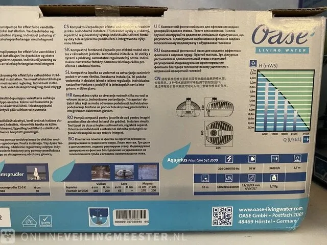Aquarius universal 9000 fountainpump oase, 9000 - afbeelding 4 van  4