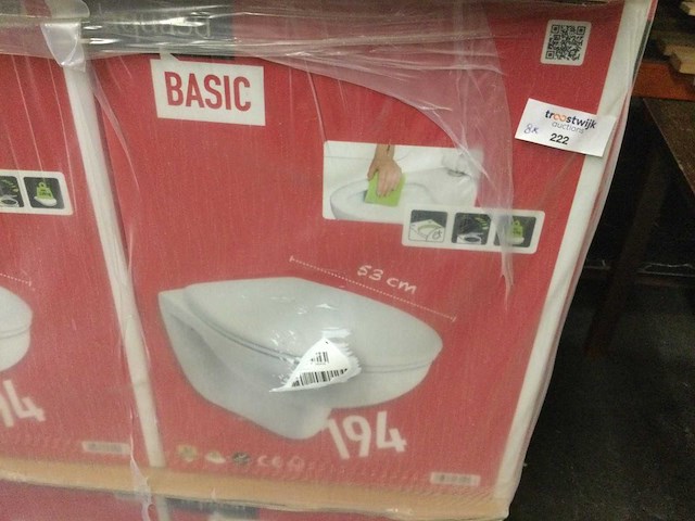 Aquasu - basic 194 - hangtoilet met bril. (8x) - afbeelding 2 van  3