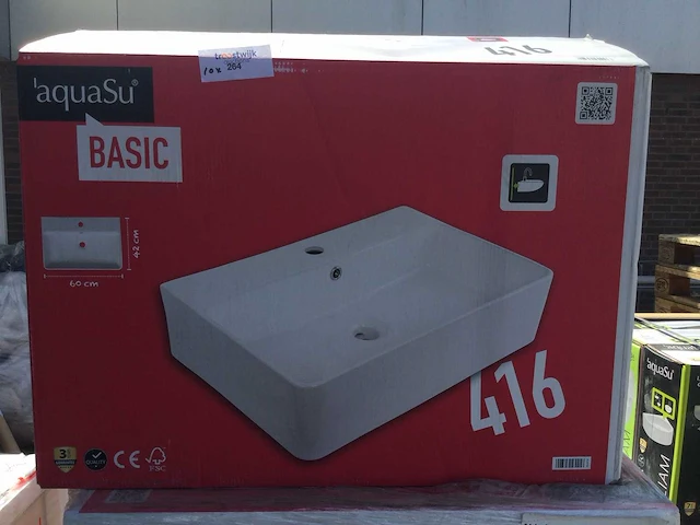 Aquasu - basic 416 - waskom (9x) - afbeelding 1 van  2