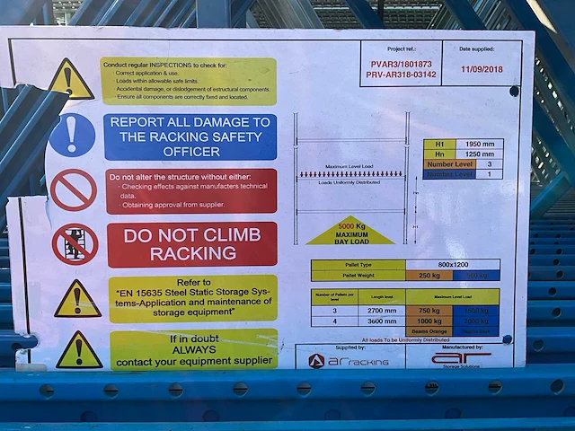 Ar racking - palletstelling 14 secties - afbeelding 7 van  7