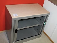 Archiefkast 80 x 45 x 74 cm met twee afsluitbare roldeuren met sleutel. - afbeelding 2 van  2