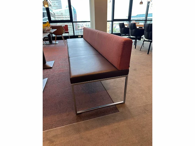 Arco - frame bench - lederen-stoffen bank - afbeelding 4 van  5