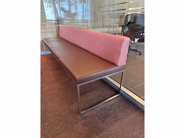 Arco - frame bench - lederen-stoffen bank - afbeelding 2 van  4