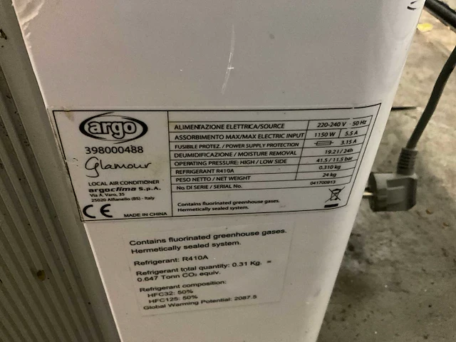 Argo glamour mobiele airco (3x) - afbeelding 5 van  5