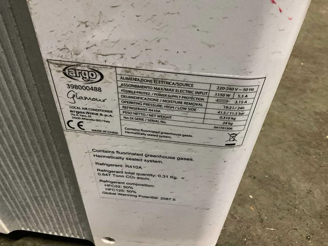 Argo glamour mobiele airco - afbeelding 5 van  5