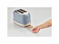 Ariete 0155/05 vintage broodrooster 2 sneden met tostiklemmen 810 watt blauw - afbeelding 3 van  3