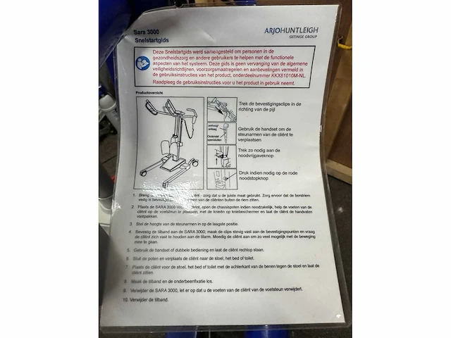 Arjo huntleigh - sara 3000 - passieve lift - afbeelding 5 van  8