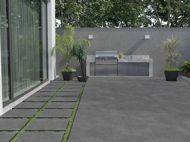 Ark antraciet mat 100x100 cm tegel 60 m² - afbeelding 2 van  6