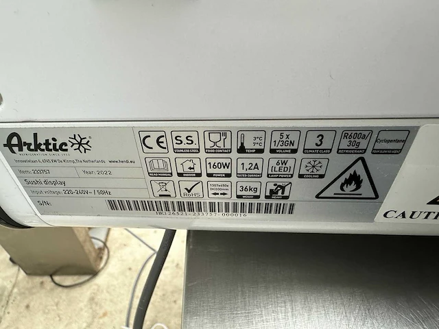Arktic sushi cooling display - afbeelding 7 van  7