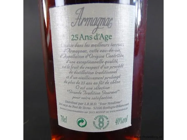 Armagnac 25 ans - afbeelding 3 van  5