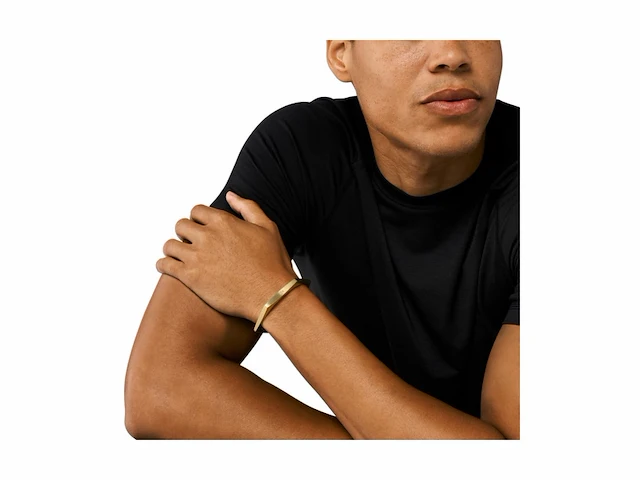 Armani exchange heren gouden roestvrij stalen armband, axg0138710 - afbeelding 3 van  3