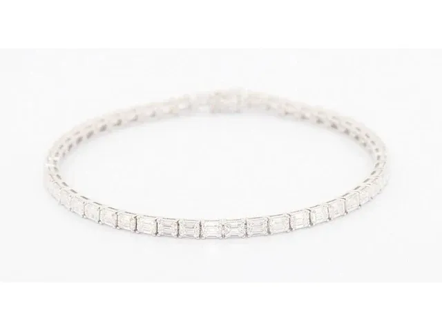 Armband 14k witgoud moissanite (d/fl) 12,25 karaat - afbeelding 1 van  2