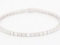 Armband 14k witgoud moissanite (d/fl) 12,25 karaat - afbeelding 1 van  2