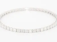 Armband 14k witgoud moissanite (d/fl) 12,25 karaat - afbeelding 2 van  2