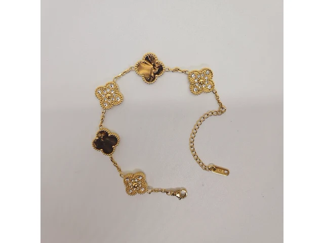 Armband merkloos met steentjes - nieuw - afbeelding 3 van  4