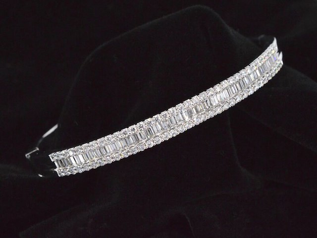Armband met baguette en briljant geslepen diamanten - afbeelding 11 van  11