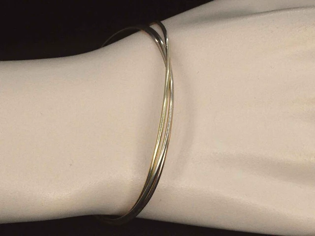 Armband met drie kleuren goud - afbeelding 2 van  7