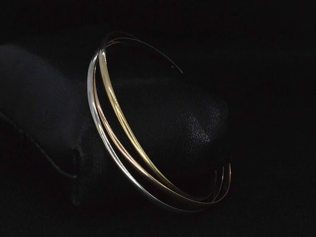Armband met drie kleuren goud - afbeelding 5 van  7