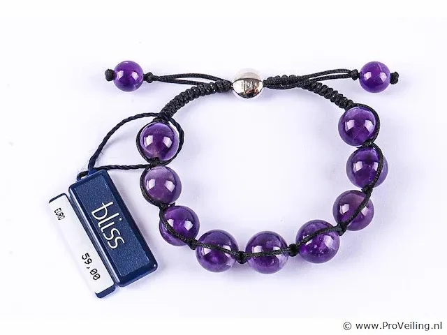 Armband met zilveren sluiting en diamantje - afbeelding 2 van  5