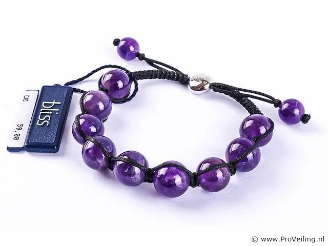 Armband met zilveren sluiting en diamantje - afbeelding 3 van  5