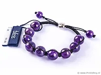 Armband met zilveren sluiting en diamantje - afbeelding 3 van  5