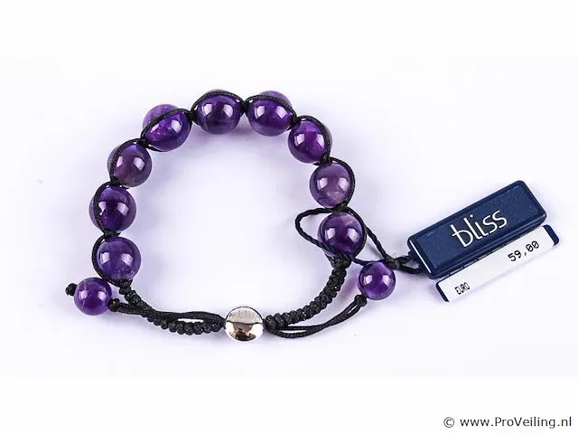 Armband met zilveren sluiting en diamantje - afbeelding 4 van  5