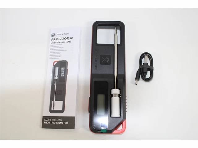 Armeator a1 draadloze smart vleesthermometer bluetooth app oven & bbq nauwkeurige kerntemperatuur meting - afbeelding 2 van  2